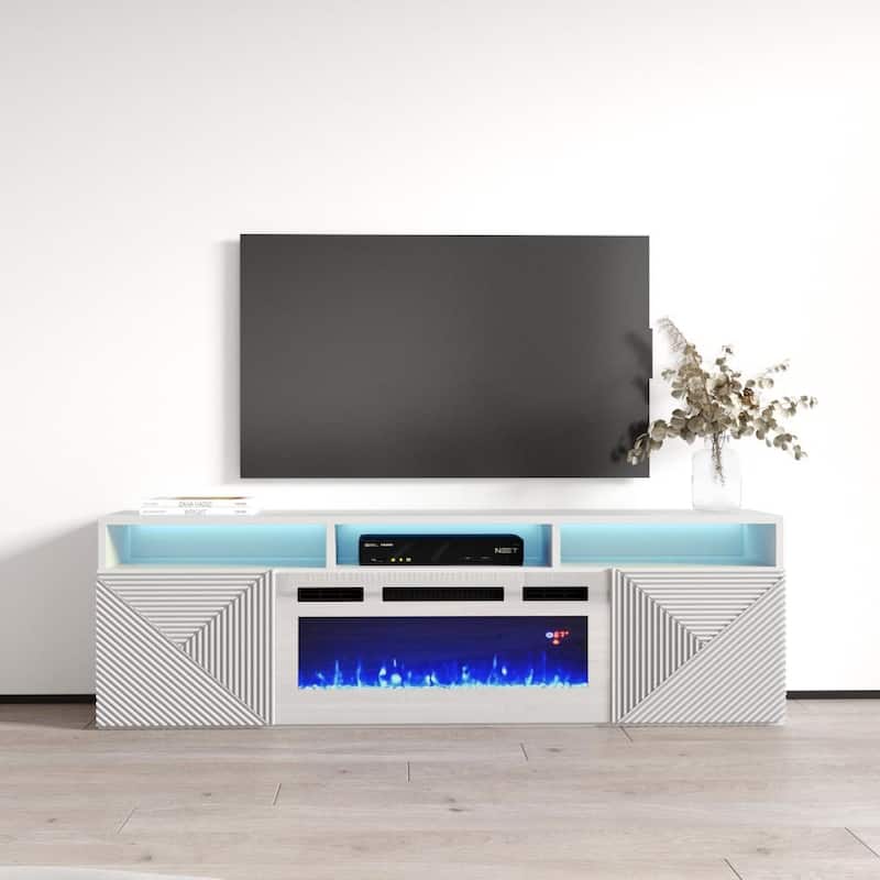 Giza WH-EF Wall Mounted Electric Fireplace Modern 63" TV Stand