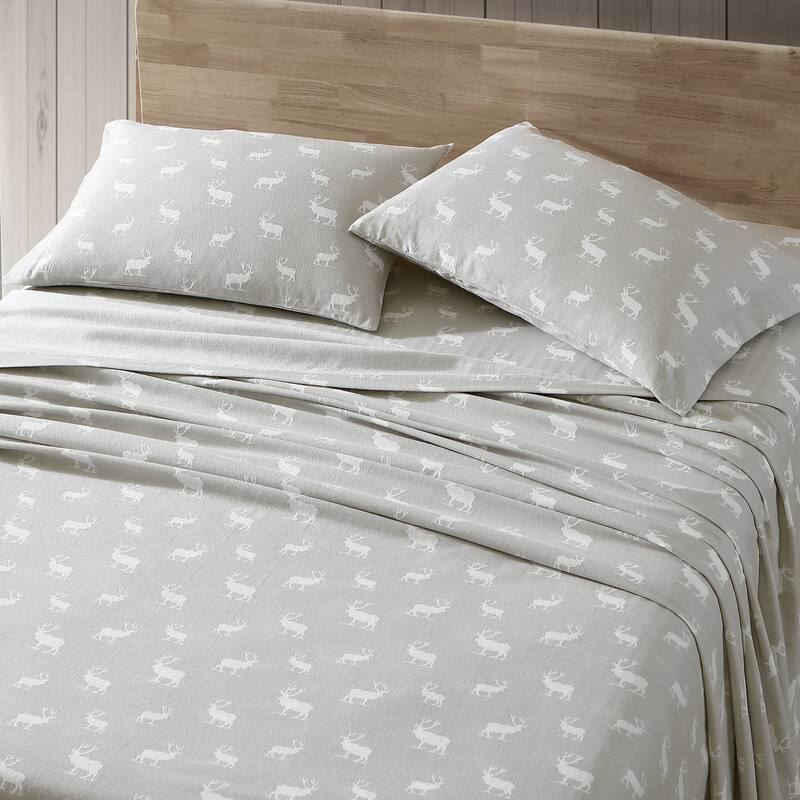 Eddie Bauer Printed Cotton Flannel Sheet Set
