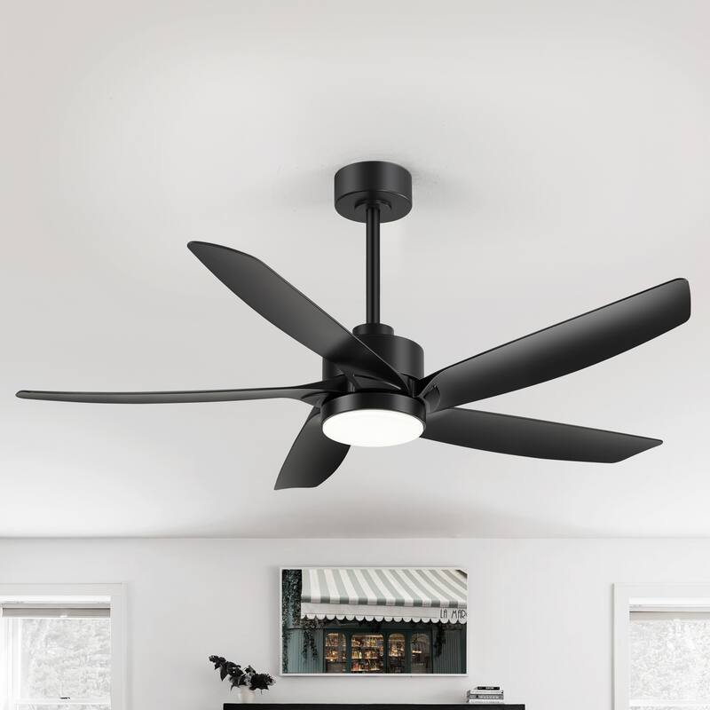 54-inch 5-Blade Integrated LED Ceiling Fan with Light and Remote