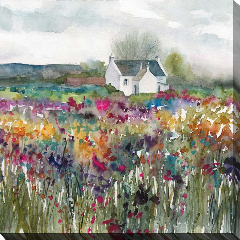 "Wildflower Cottage" by Carol Robinson Print on Canvas
