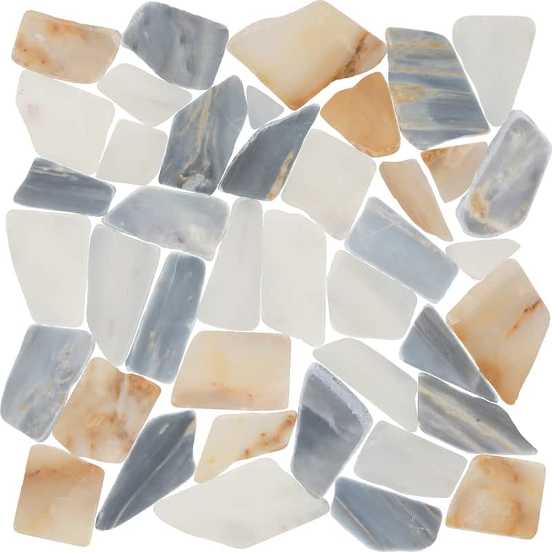 Daltile Gamma Natural Stone Pebble Wall and Floor Mosaic Tile (Set of 10)