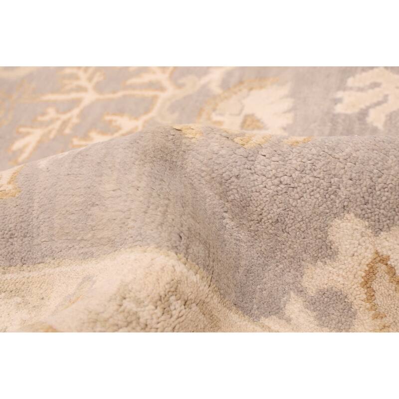 ECARPETGALLERY Hand-knotted Royal Oushak Grey Wool Rug - 8'1 x 9'8
