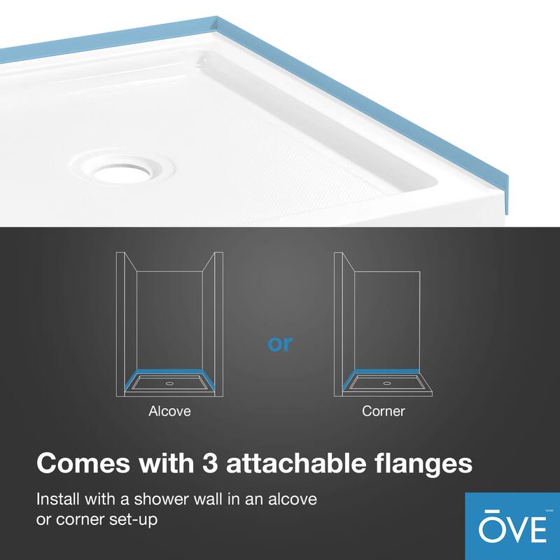 Ove Decors 15SBR-OLIV36 Oliver 36" x 36" Square Shower Base with