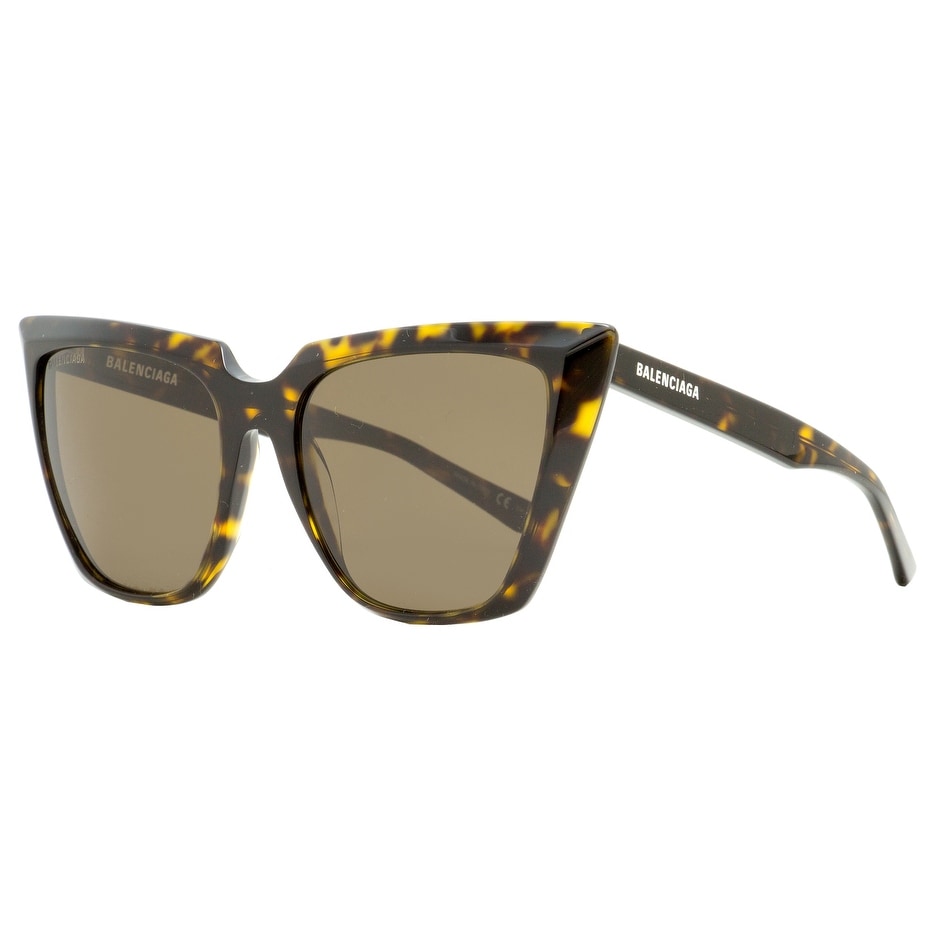Balenciaga BB0046S 002 Womens Havana 55 mm Sunglasses