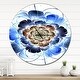 preview thumbnail 7 of 8, Designart 'Dark Blue Fractal Flower' Oversized Modern Wall CLock 29 in. wide x 29 in. high