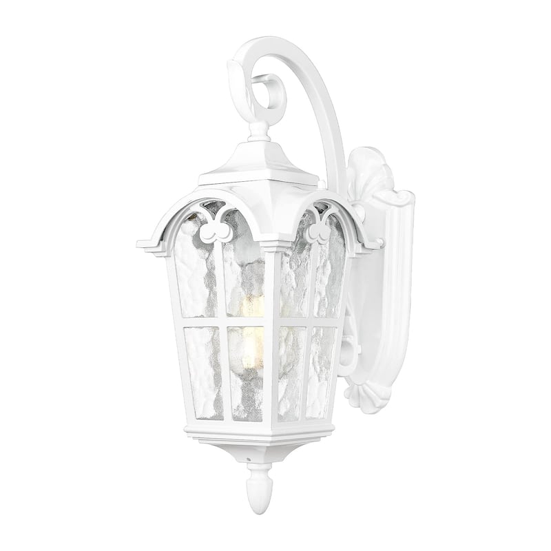 17.5 Inch 1-Light Outdoor Wall Light - White