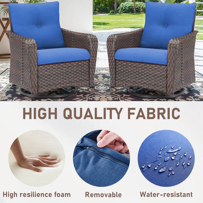 2 Piece Glider Chairs for Backyard