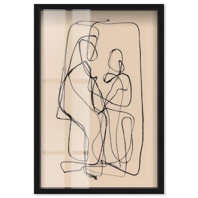 Embrace of Lines II Shadowbox by Art Remedy