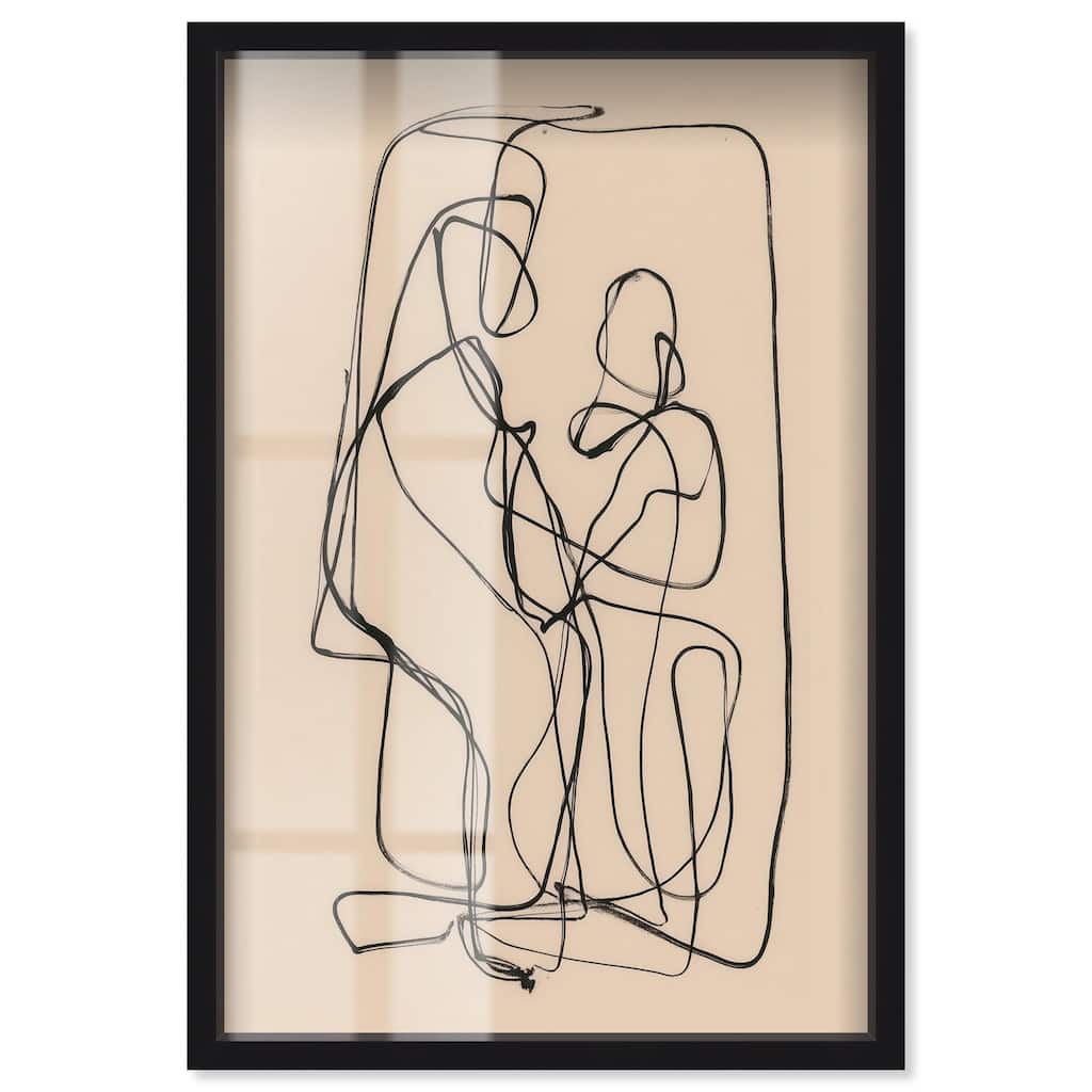 Embrace of Lines II Shadowbox by Art Remedy