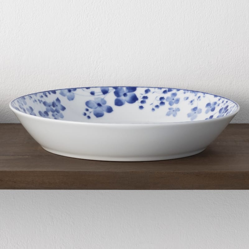 Bloomington Road Blue Set of 4 Coupe Dinner Bowls, 9-3/4", 43 oz.