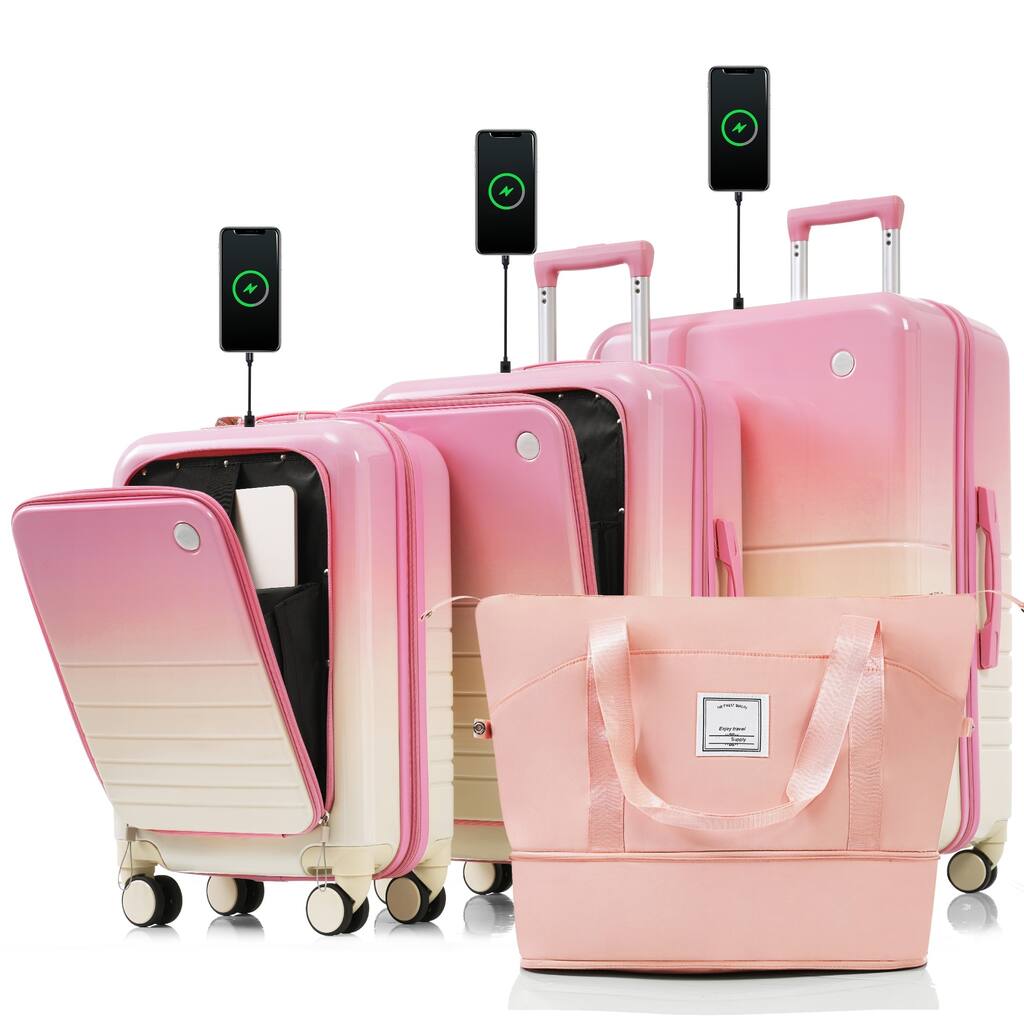 Luggage Set of 4 with USB Port