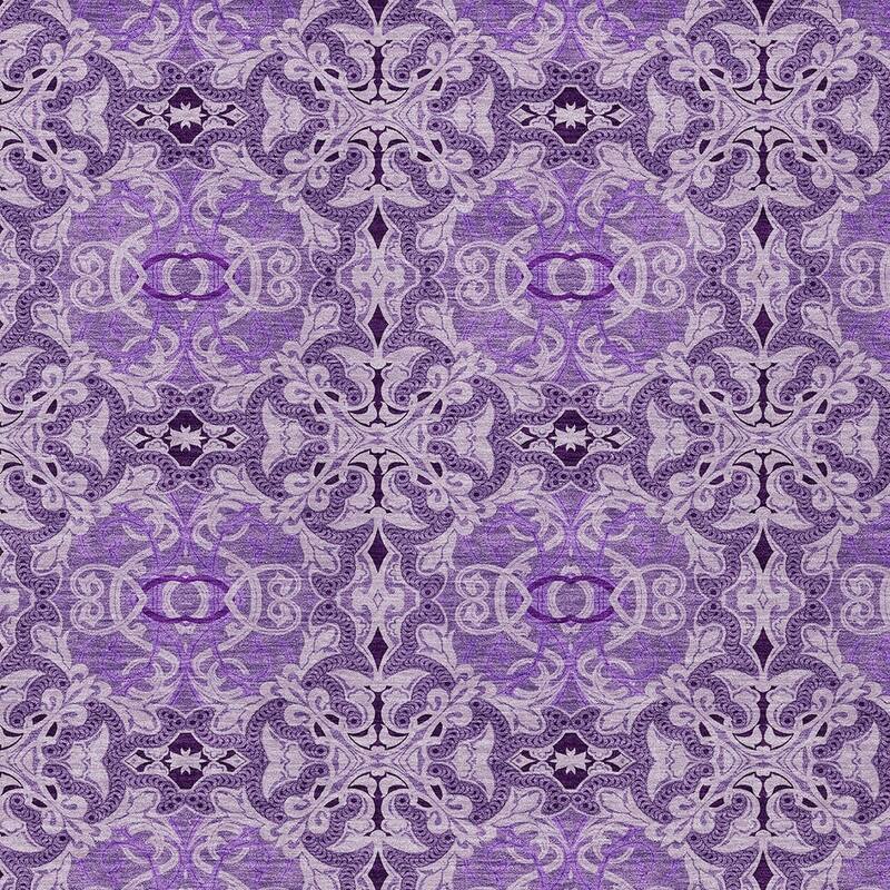 HomeRoots Medallion Transitional Rectangle Outdoor Rug