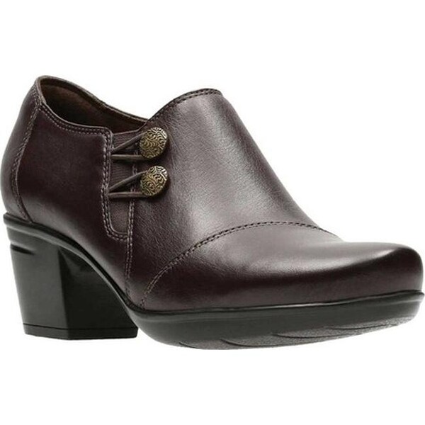 clarks brown leather boots womens