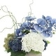 preview thumbnail 4 of 3, Modern Centerpiece with Orchids and Hydrangeas - 15