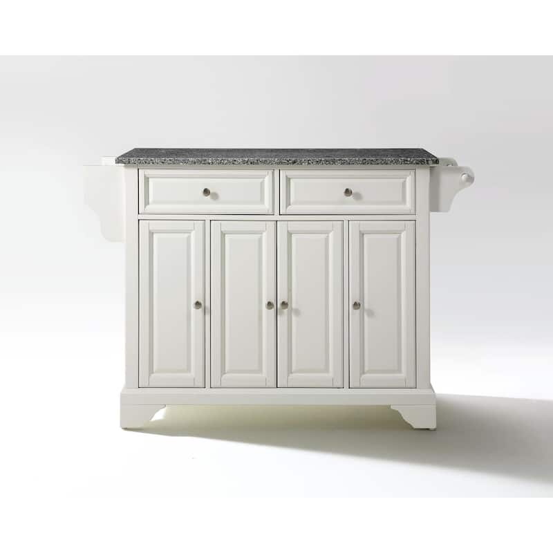 Kitchen Island - Full Size Cart with Stainless Steel Top & Storage - Modern Portable Kitchen Furniture