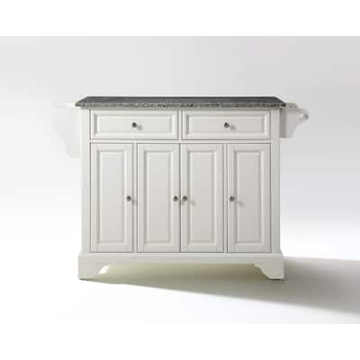 Kitchen Island - Full Size Cart with Stainless Steel Top & Storage - Modern Portable Kitchen Furniture