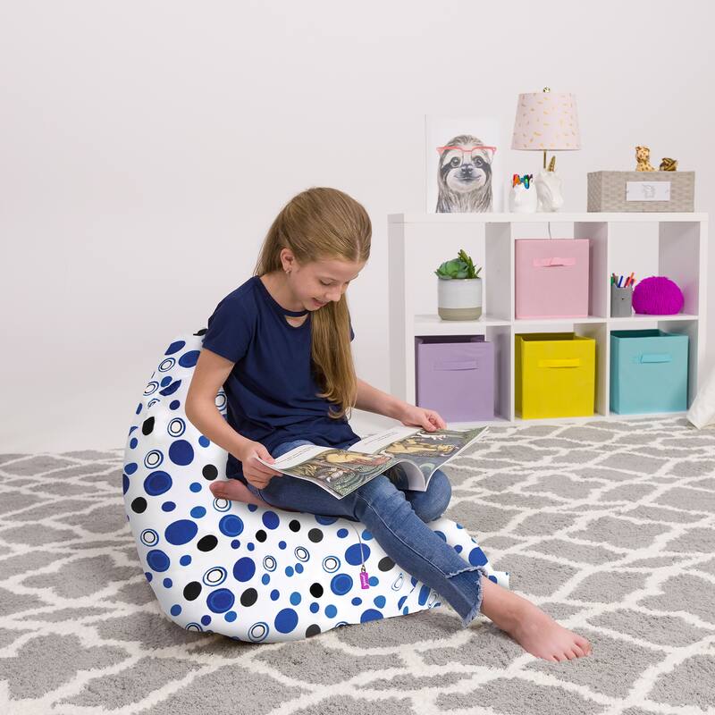 Stuffie Animal Storage Bean Bag Chair Cover, Room Organizer