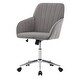 preview thumbnail 26 of 60, Velvet Home Office Chair, Ergonomic Swivel Study Desk Chair, Upholstered Vanity Chair with Backrest Seat and Metal Base