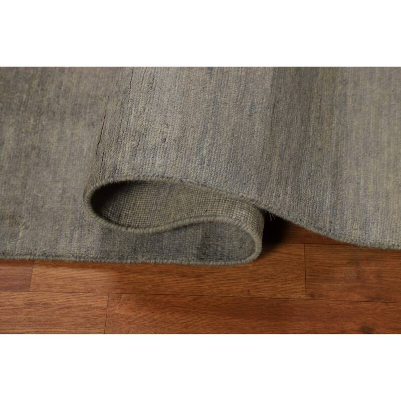 Hand Knotted Oriental 100% Wool Carpet Modern Modern Greys & Charcoal Gabbeh Area Rug - 4' 11'' X 3' 3''