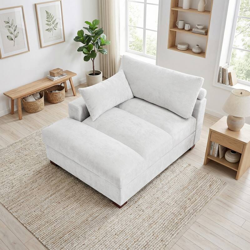 Modern Corduroy L-Shaped Sofa Chaise Lounge Couch