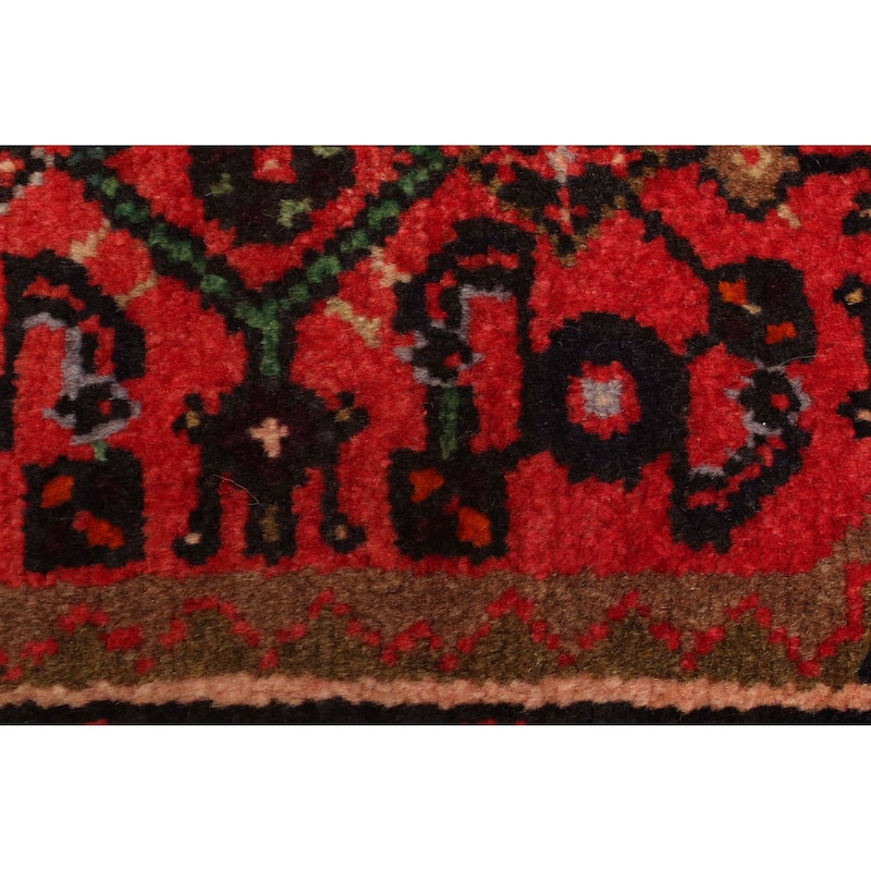 ECARPETGALLERY Hand-knotted Andelz Red Wool Rug - 3'5 x 4'11