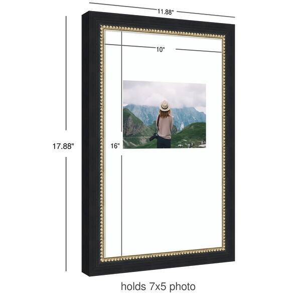 dimension image slide 3 of 8, Kate and Laurel Belmont Black Photo Frame