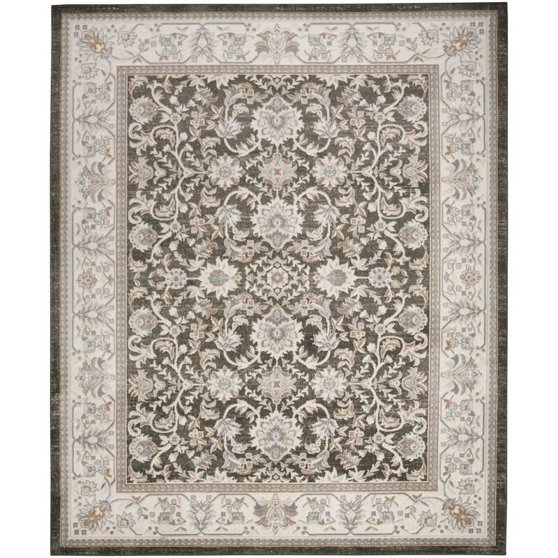 Bazo Distressed Floral Area Rug By HomeRoots - 144