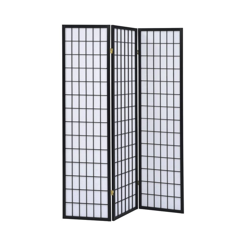 3-Panel Folding Screen In Black And White