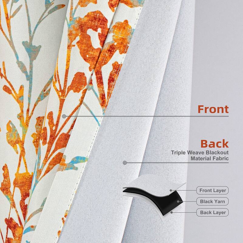 DriftAway Heather Curtain 84 Inches Long for Bedroom Blackout Thermal Insulated Curtain