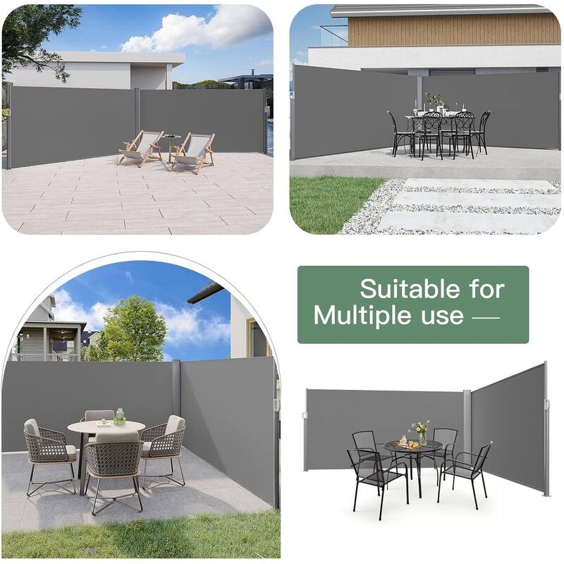 AECOJOY Retractable Side Awning Outdoor Privacy Screen
