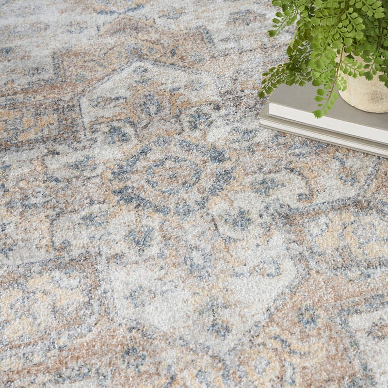 Nourison Astra Machine Washable Distressed Area Rug