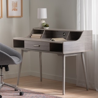 Brenda Mid Century Modern Wood Office Desk by Christopher Knight Home