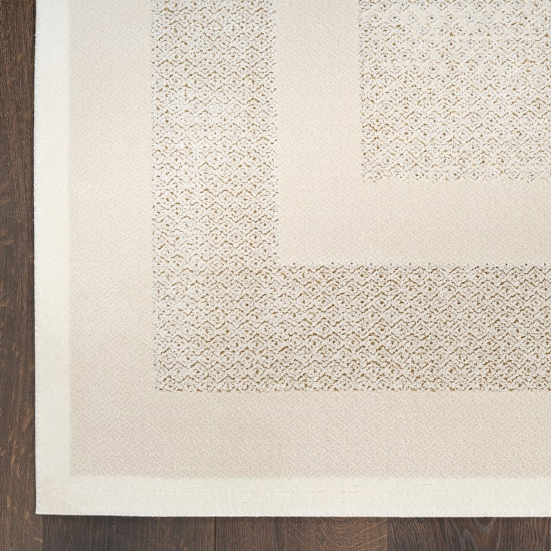 DKNY Grand Street Ivory Taupe Contemporary Chic Indoor Rug