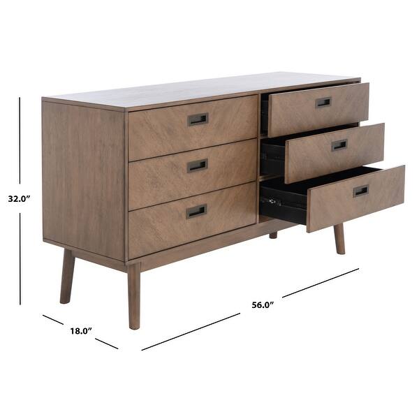 SAFAVIEH Couture Donald Mid-century 6-drawer Dresser - - 31227156