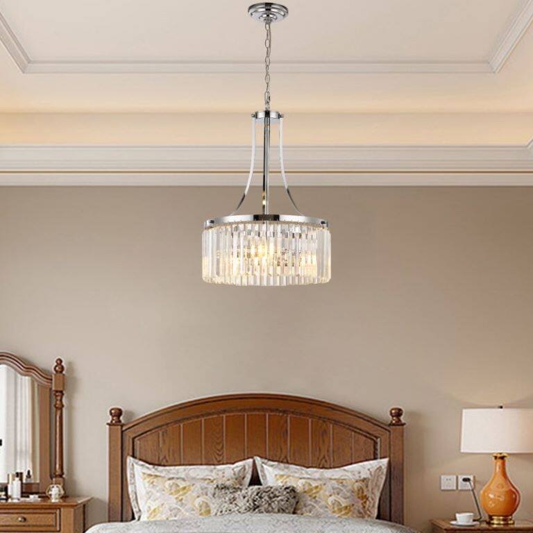 Catalina 3 Light Crystal Foyer Chandelier Pendant Light