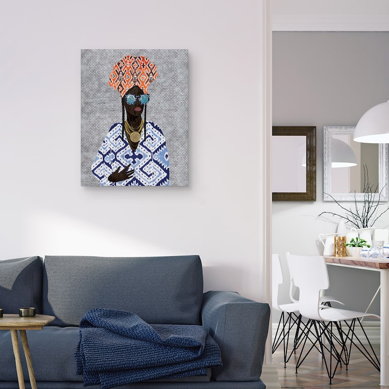 Dots Queen on Gray by Nikki Chu Canvas Art Print