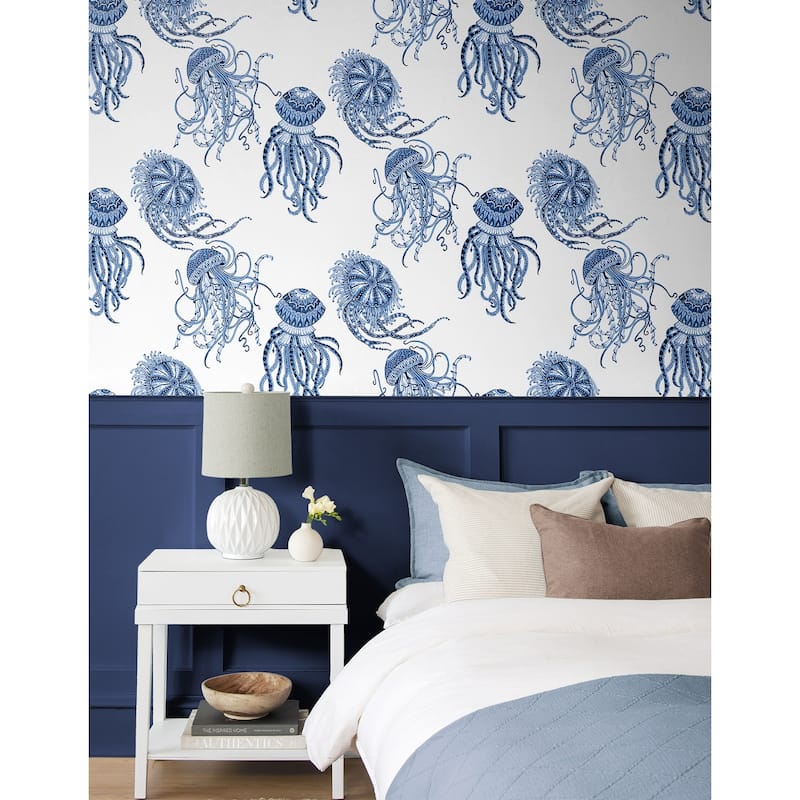 NextWall Jellyfish Peel and Stick Wallpaper