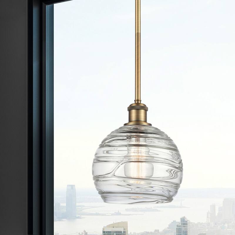 Innovations Lighting Athens Deco Swirl - 1 Light 8" Stem Hung Mini Pendant