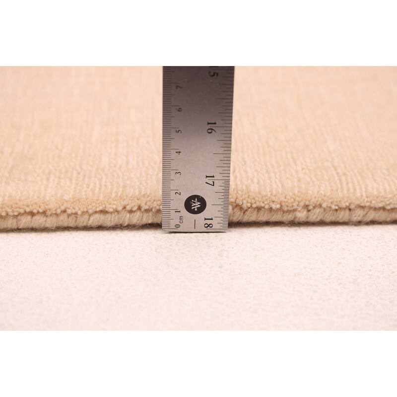 ECARPETGALLERY Hand Loomed Kashkuli Gabbeh Ivory Wool Rug - 6'9 x 9'6