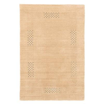 ECARPETGALLERY Hand Loomed Kashkuli Gabbeh Tan Wool Rug - 4'0 x 6'0