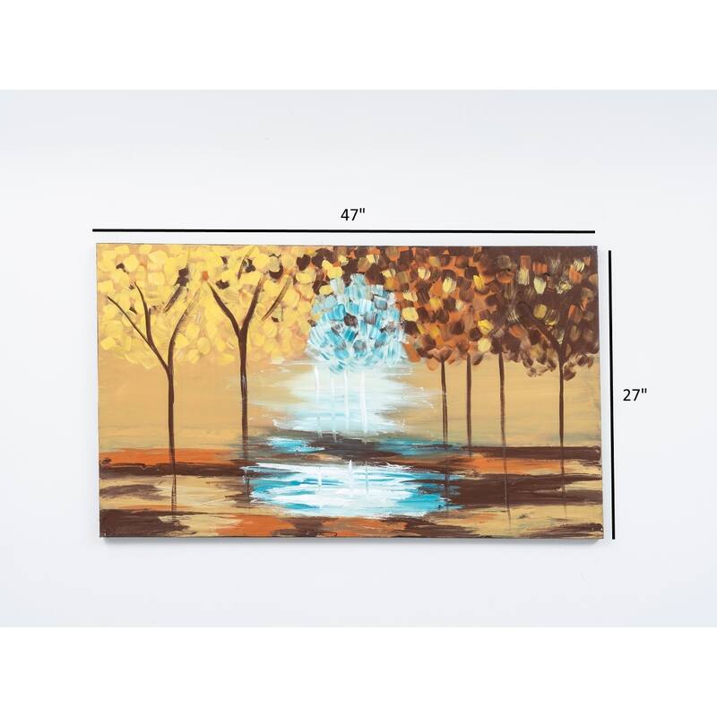 Wandela Wall Canvas Paintings 47'' x 27'' - Yellow