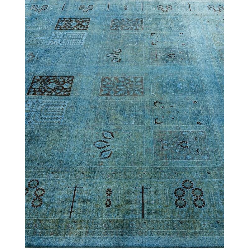 Fine Vibrance One-of-a-Kind Hand-Knotted Runner Rug - Blue, 6' 2" x 11' 8" - 6' 2" x 11' 8"