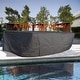 preview thumbnail 11 of 15, Outdoor Wicker Patio Rectangle Gas Fire Pit Table Set with 6 Chairs by Moda Furnishings (Including Rain Cover)