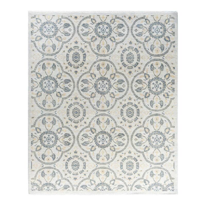 Modern One-of-a-Kind Handmade Area Rug - Gray, 8' 1" x 9' 10" - 8' 1" x 9' 10"