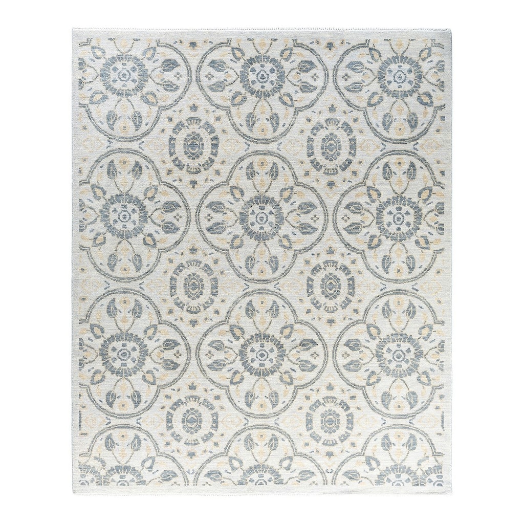 Modern One-of-a-Kind Handmade Area Rug - Gray, 8' 1" x 9' 10" - 8' 1" x 9' 10"