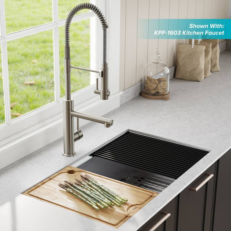 Kraus KWU112-33-100-75MB Kore 33" Undermount Double Basin Stainless