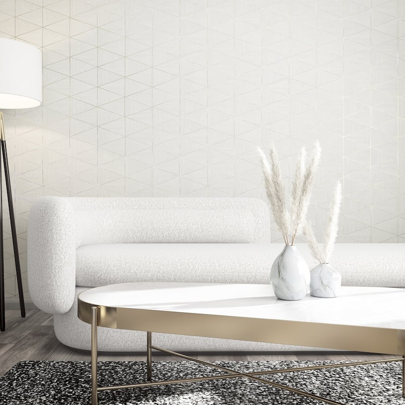 Galerie Wallcoverings Woods and Wicker Collection Triangular Wood Tile Matte Finish Vinyl on Non-woven Wallpaper Roll