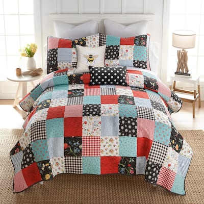 Donna Sharp Wild One Patch 3 PC Cotton Quilt Set