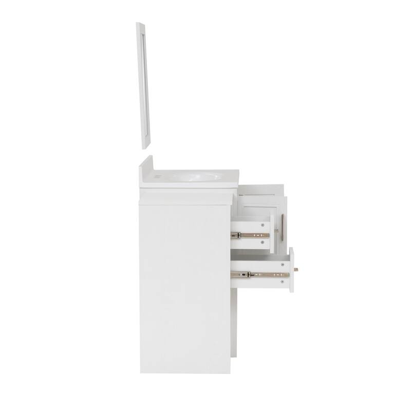 Blakely Vanity with Mirror and 12-inch Side Cabinet