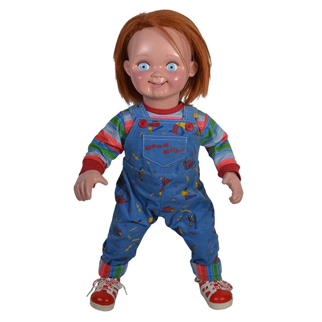 Shop Child S Play 2 Good Guy Chucky 29 Inch Prop Doll With Replica Box Yellow Overstock 30659844